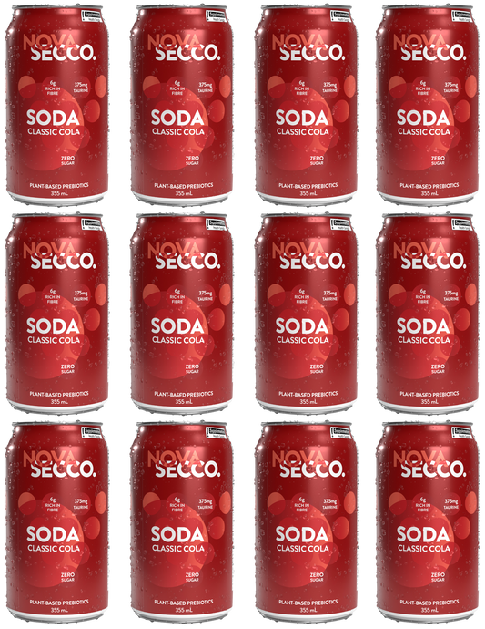 Novasecco Classic Cola Prebiotic Soda - 12 pack