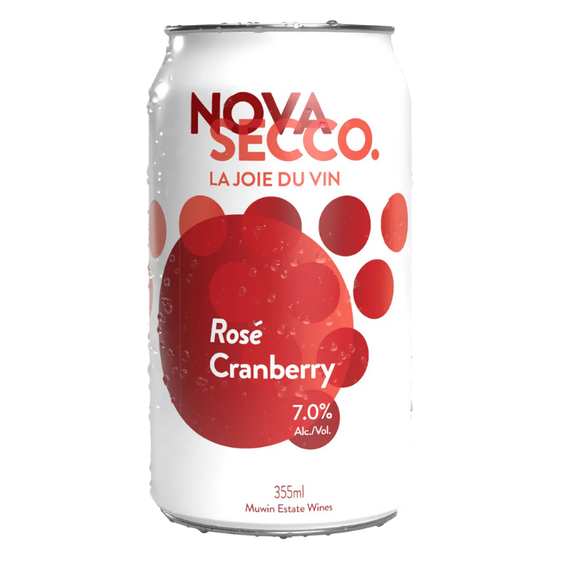 Novasecco Rosé Cranberry Wine Cocktail 7%, 355ml Can