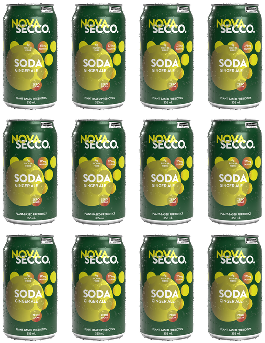 Novasecco Ginger Ale Prebiotic Soda - 12 Pack