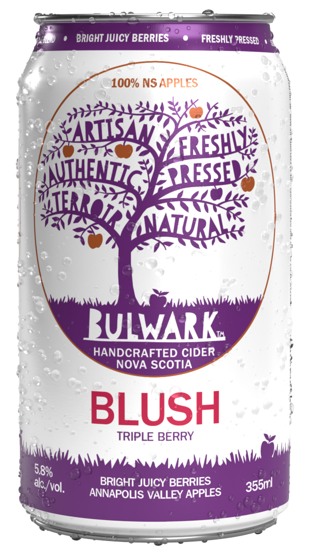 Bulwark Blush Triple Berry Craft Cider 5.8%, 355ml Can