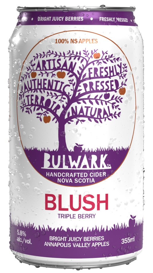 Bulwark Blush Triple Berry Craft Cider 5.8%, 355ml Can