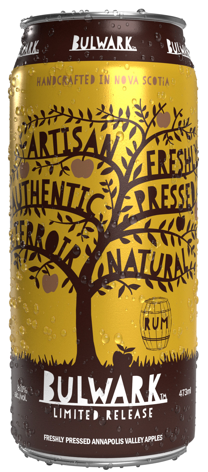 Bulwark Rum Craft Cider 8.0%, 473ml Can