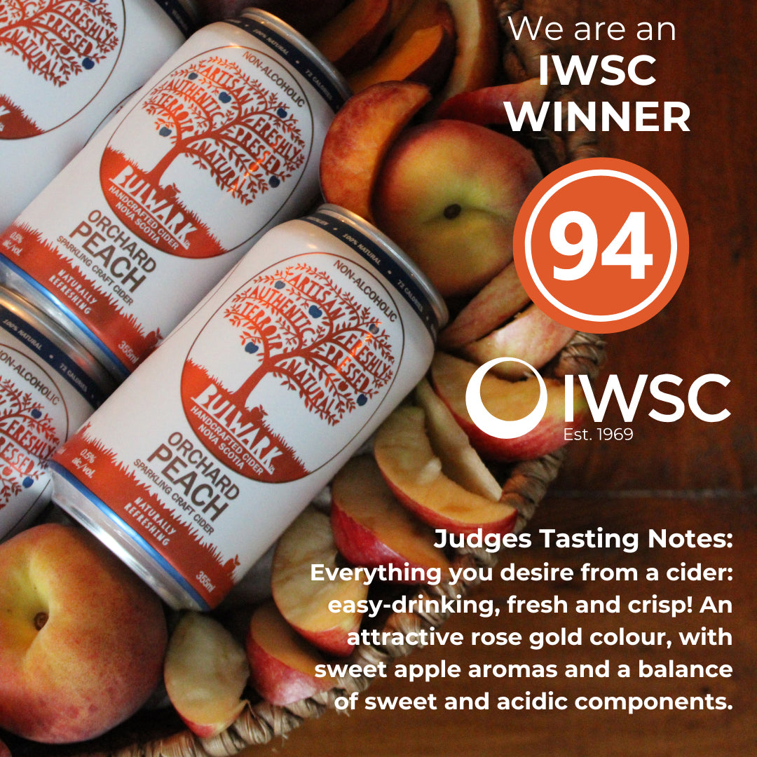 Bulwark Orchard Peach Craft Cider 0.5%, 4x355ml Cans