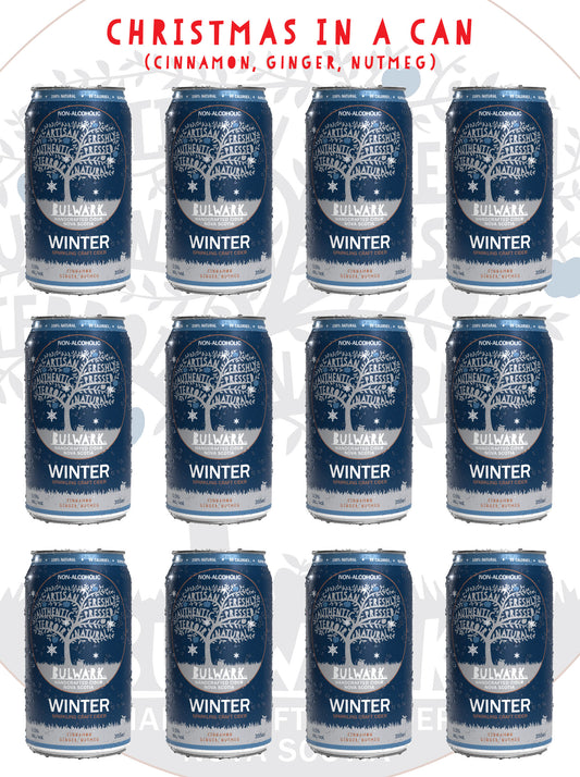 Bulwark Winter Non-Alc Craft Cider 0.5%, 12 x 355ml Can