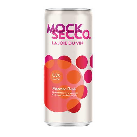 Mocksecco Moscato Rosé Wine 0.5% 250ml Can