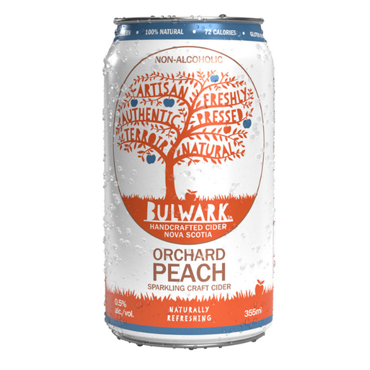 Bulwark Orchard Peach Non-Alc Craft Cider 0.5%, 355ml Can