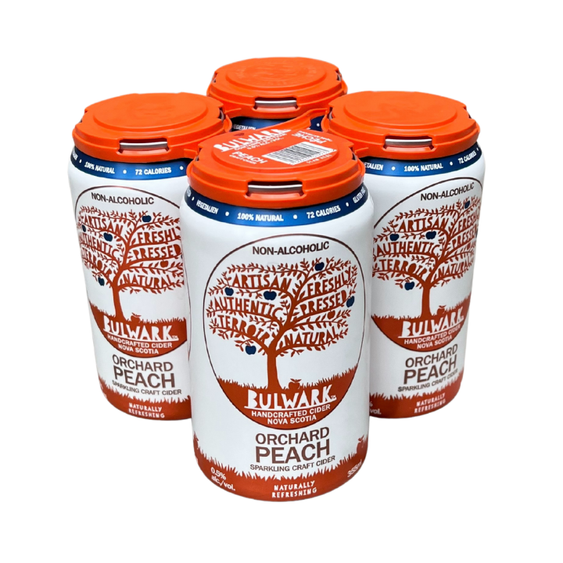Bulwark Orchard Peach Craft Cider 0.5%, 4x355ml Cans