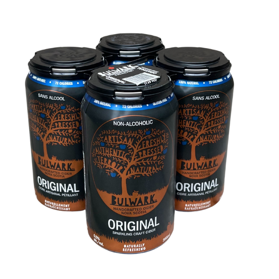 Bulwark Original Craft Cider 0.5%, 4x355ml Cans