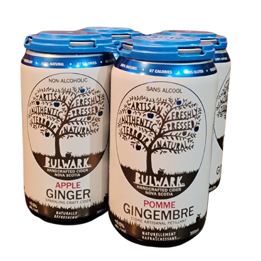 Bulwark Apple Ginger Cider 0.5%, 4x355ml Cans