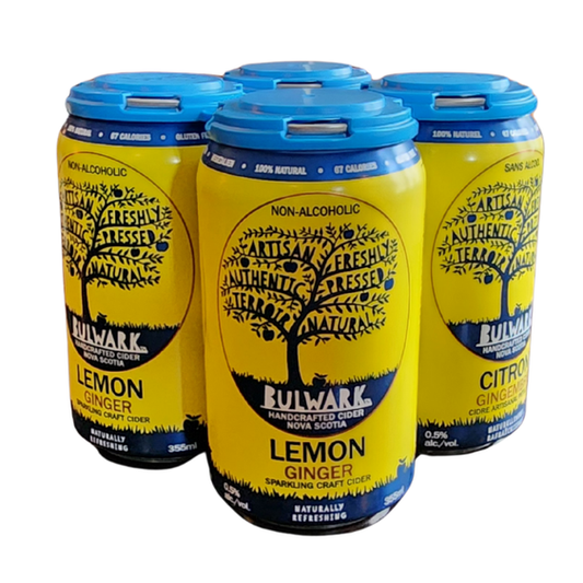 Bulwark Lemon Ginger Craft Cider 0.5%, 4x355ml Cans