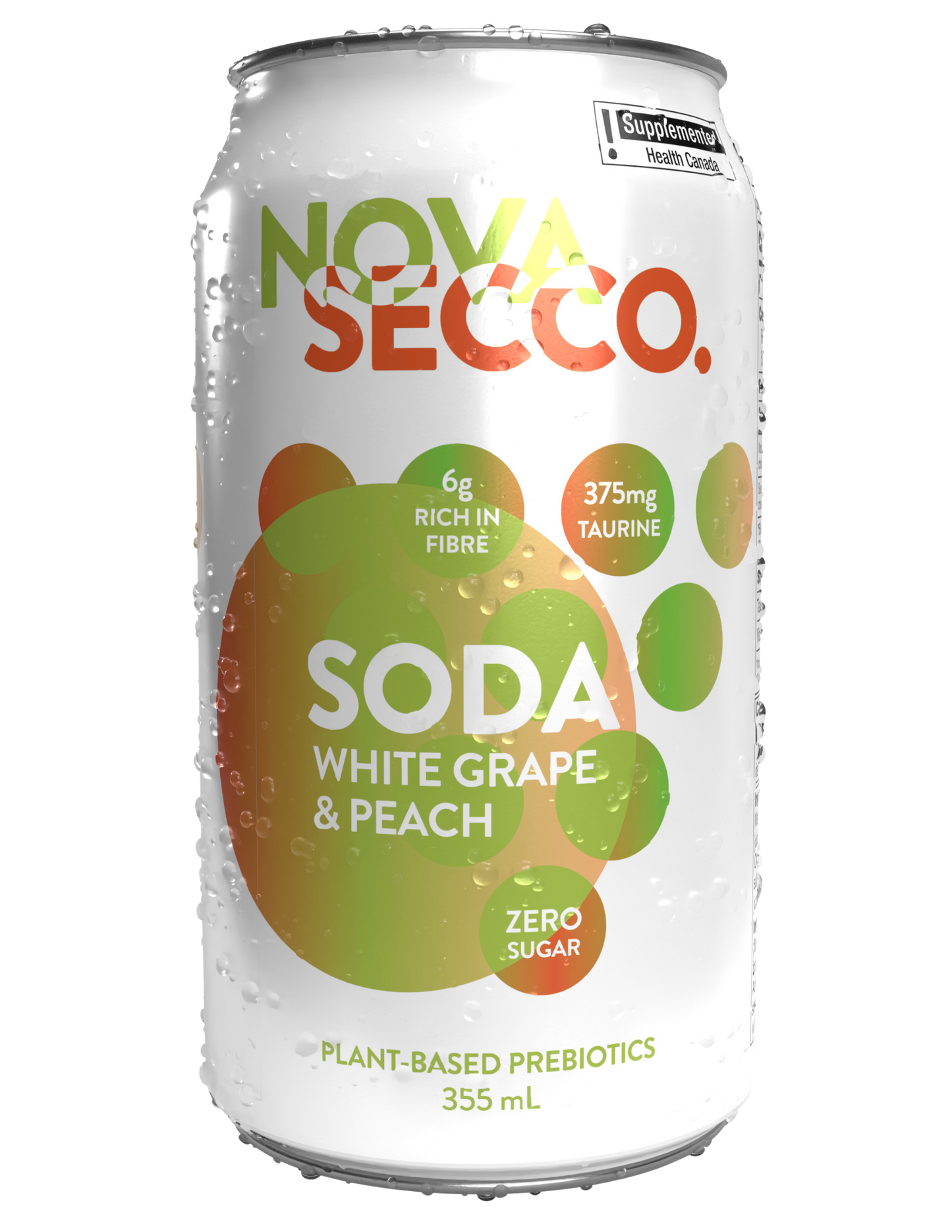 Novasecco Prebiotic Soda White Grape & Peach