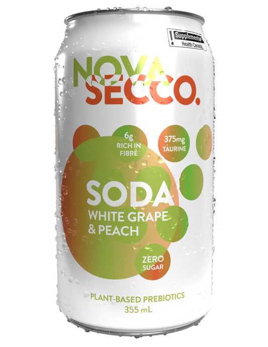 Novasecco Prebiotic Soda White Grape & Peach