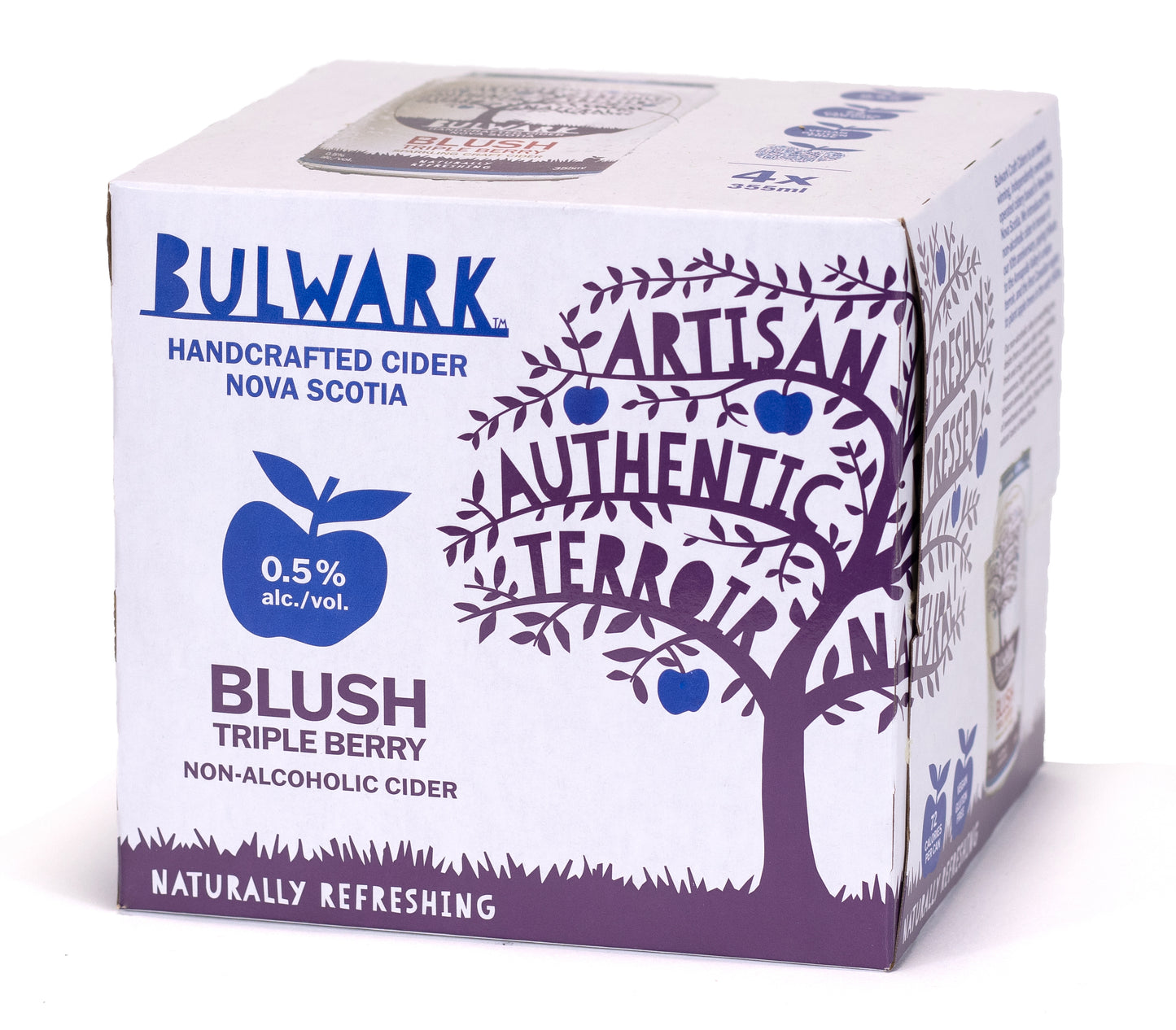 Bulwark Blush Craft Cider 0.5%, 4x355ml Cans