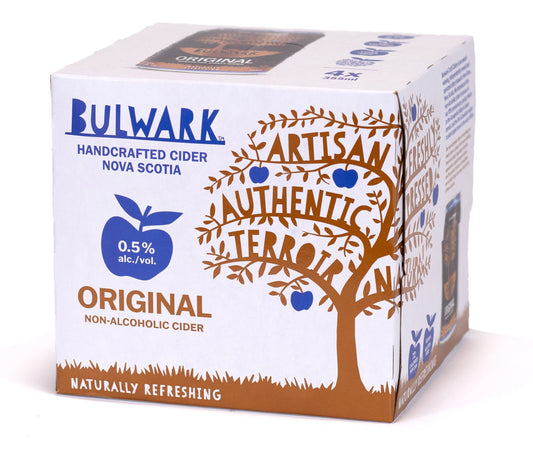 Bulwark Original Craft Cider 0.5%, 4x355ml Cans