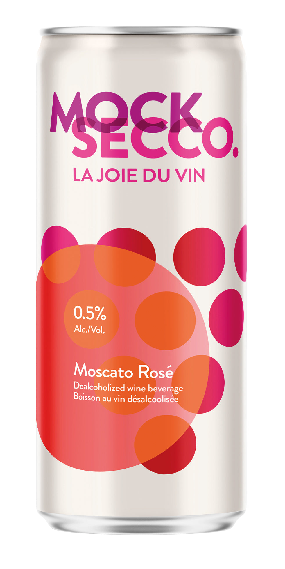 Mocksecco Moscato Rosé Wine 0.5%, 4X250ml Cans