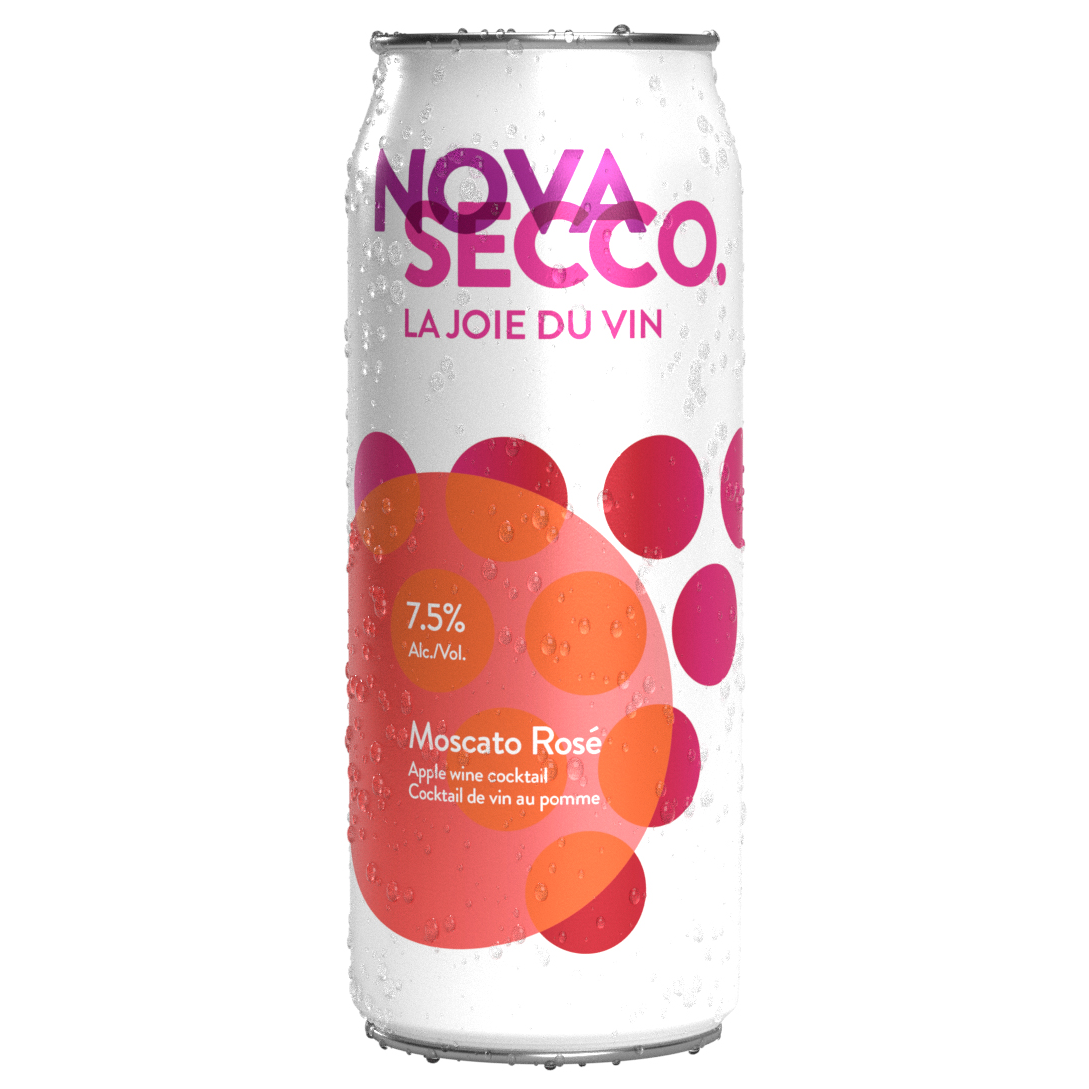 Novasecco Moscato Rosé Wine Cocktail 7.5%, 250ml Can