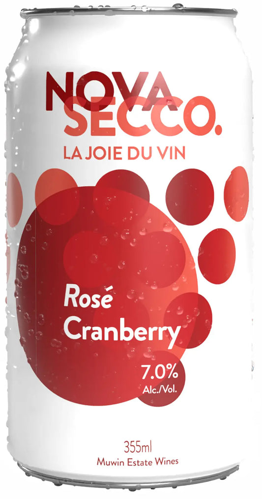 Novasecco Rosé Cranberry Wine Cocktail 7%, 355ml Can