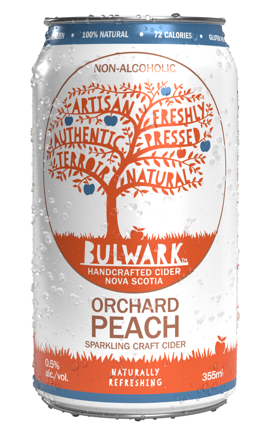 Bulwark Cider SPKL Peach 0.5% 355ml can